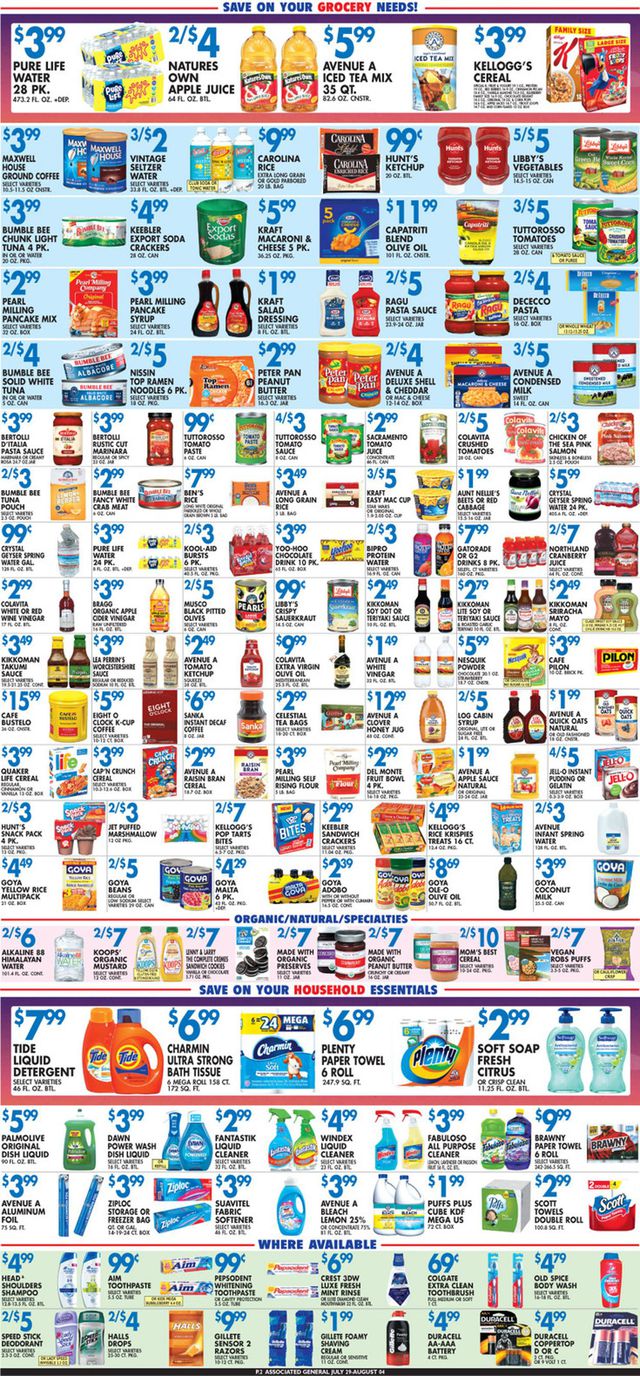 Associated Supermarkets Ad from 07/29/2022