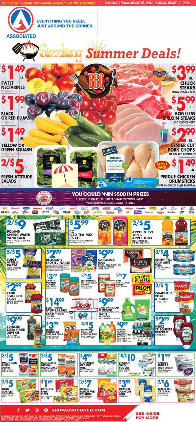 Associated Supermarkets Ad from 08/05/2022