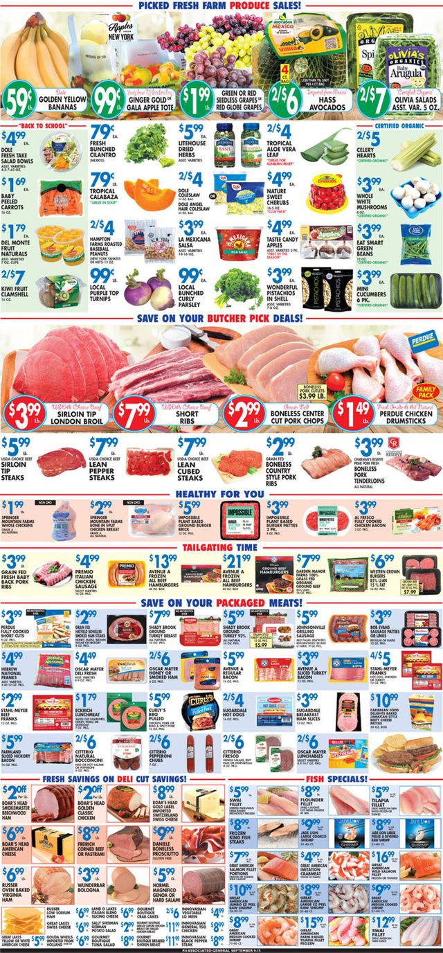 Associated Supermarkets Ad from 09/09/2022