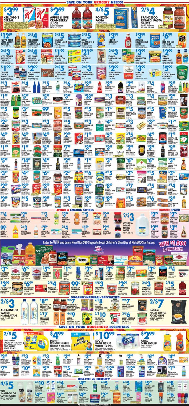 Associated Supermarkets Ad from 11/04/2022