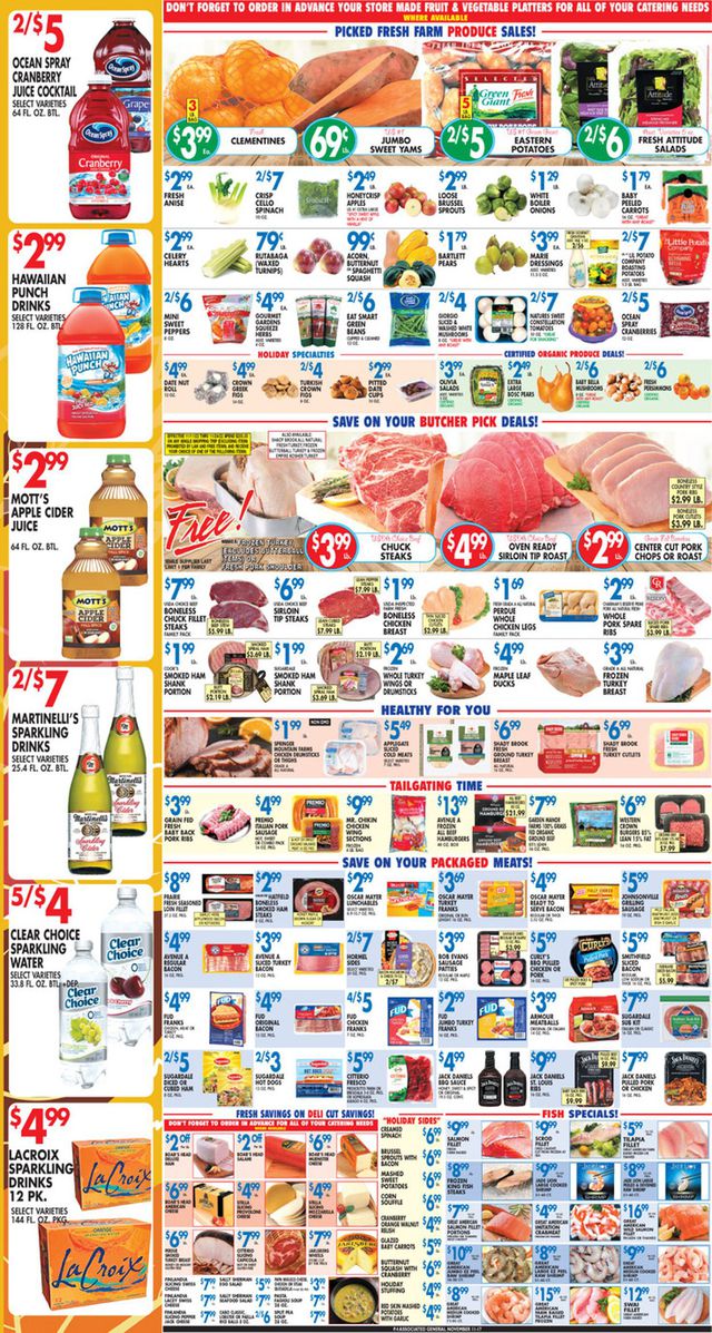 Associated Supermarkets Ad from 11/11/2022