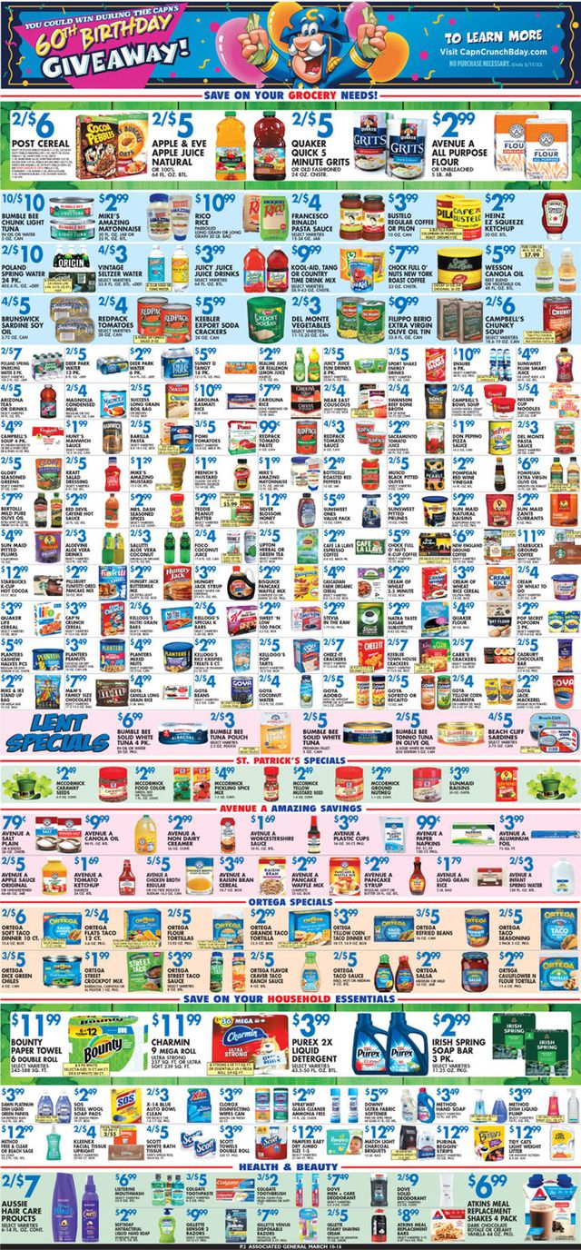 Associated Supermarkets Ad from 03/10/2023