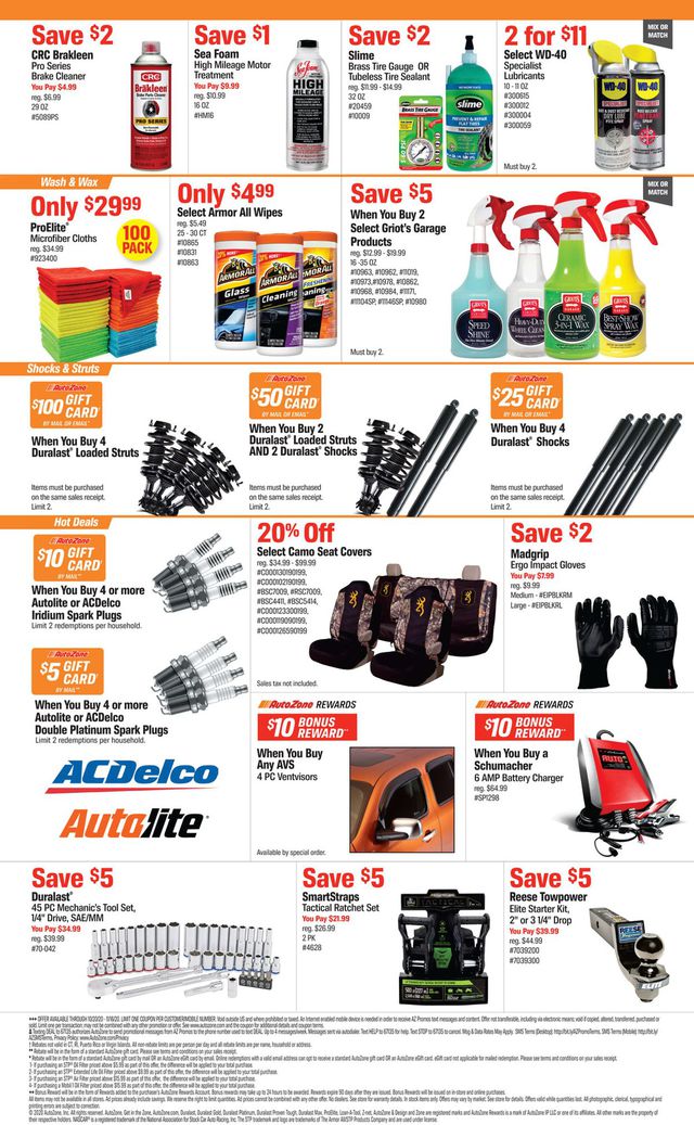 Autozone Ad from 10/20/2020