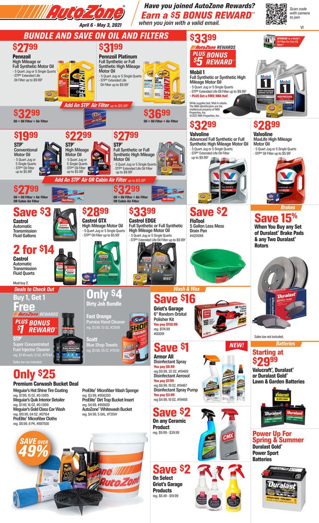 Autozone Ad from 04/06/2021