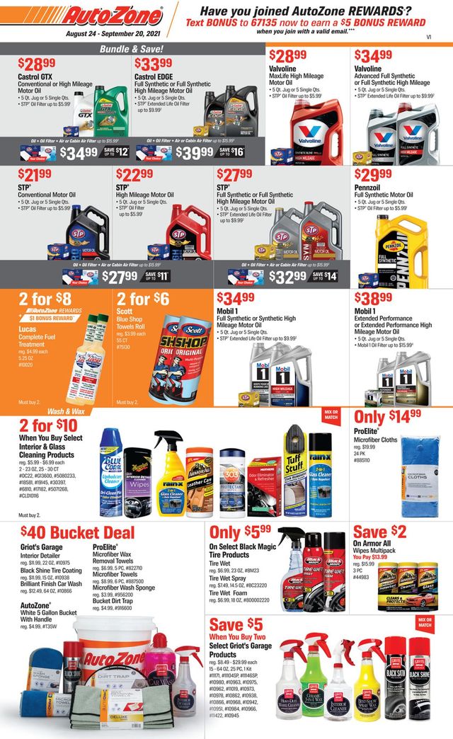 Autozone Ad from 08/24/2021