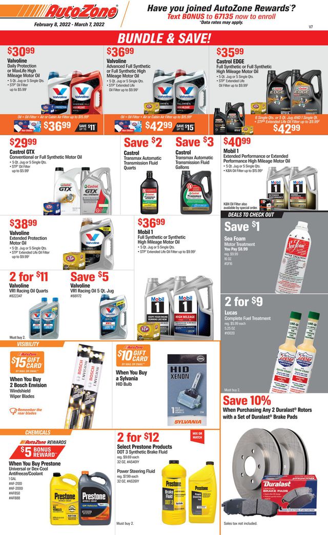 Autozone Ad from 02/08/2022