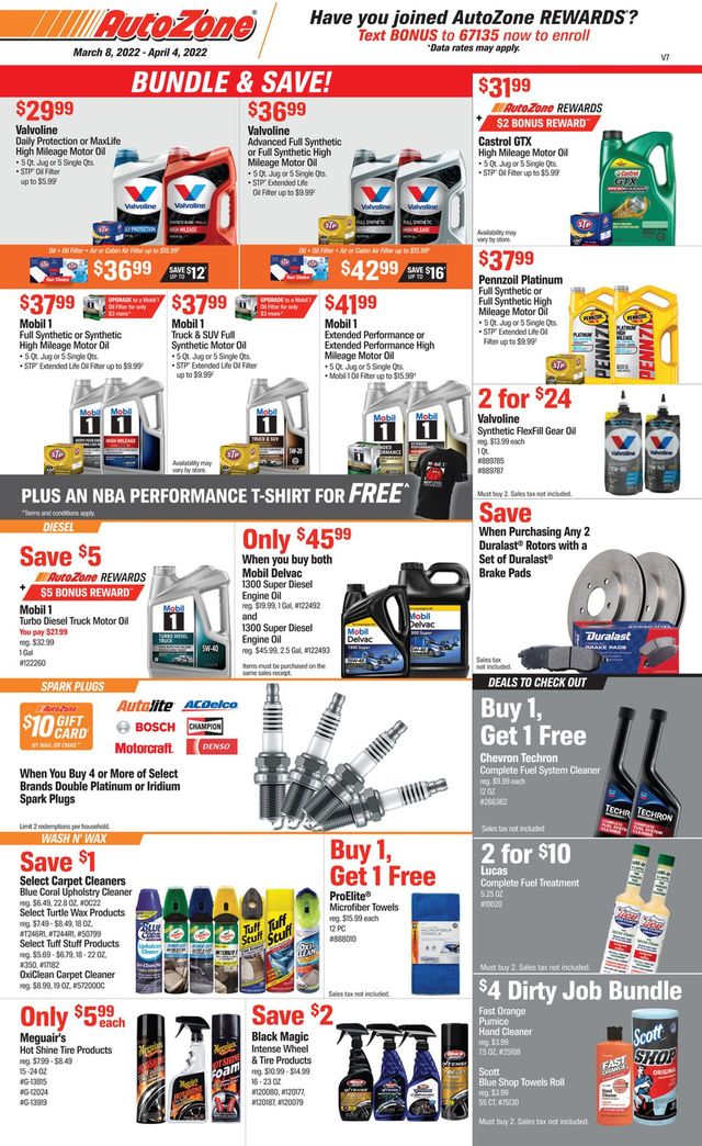 Autozone Ad from 03/08/2022