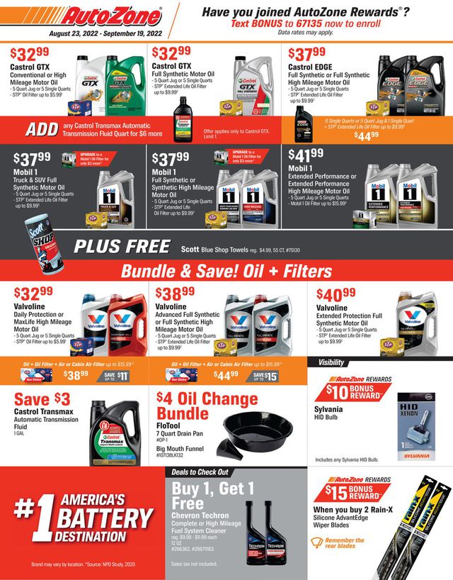 Autozone Ad from 08/23/2022
