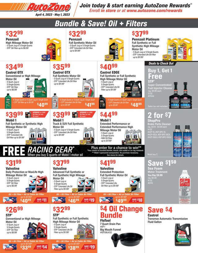Autozone Ad from 04/04/2023