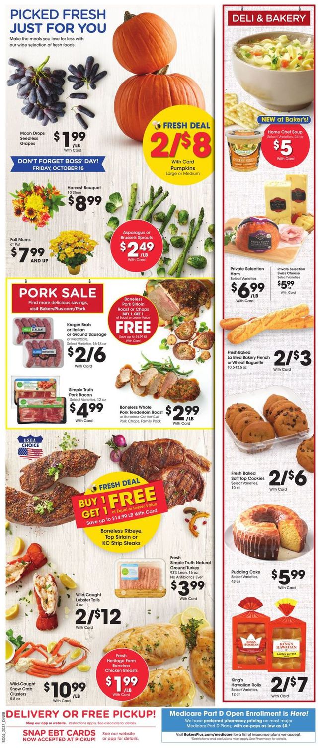 Baker's Ad from 10/14/2020