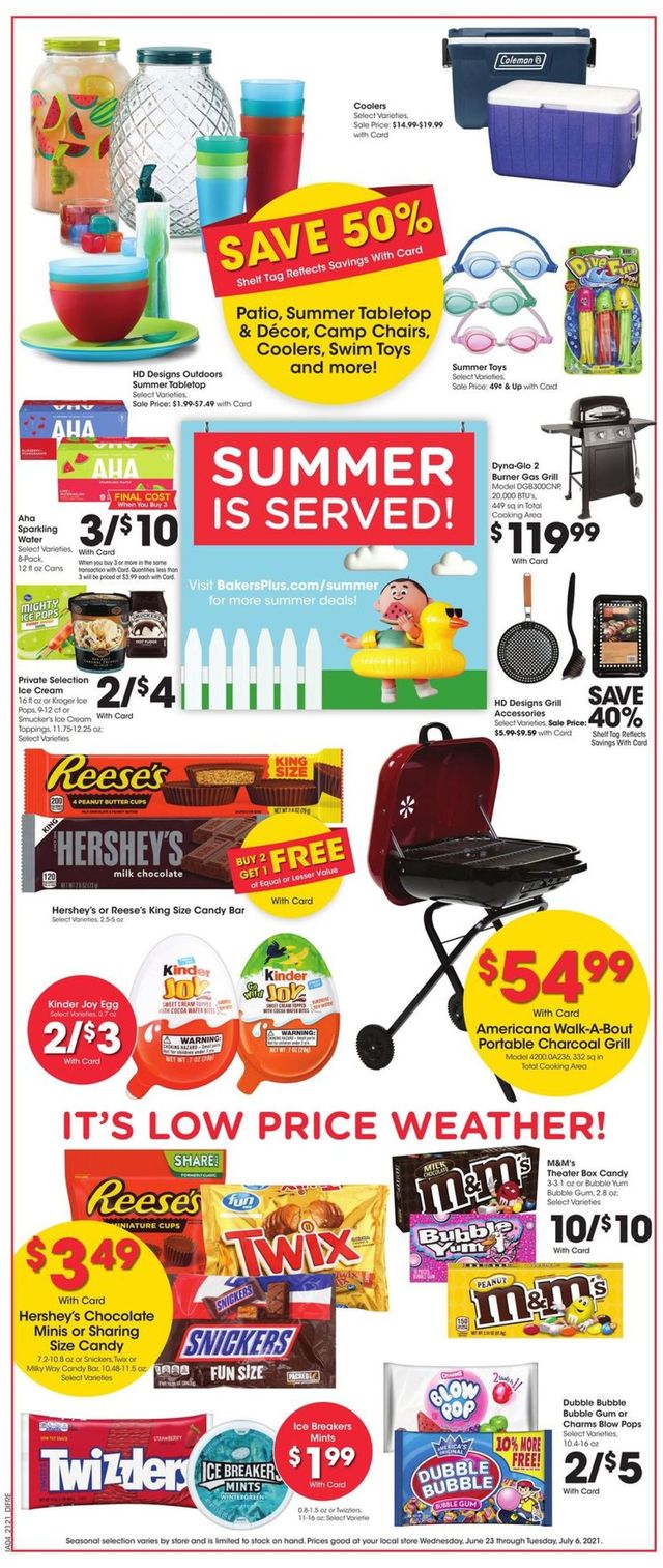 Baker's Ad from 06/23/2021