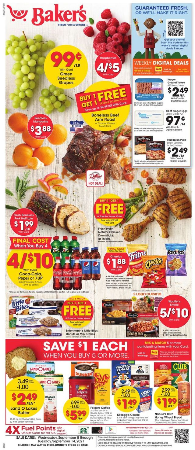 Baker's Ad from 09/08/2021