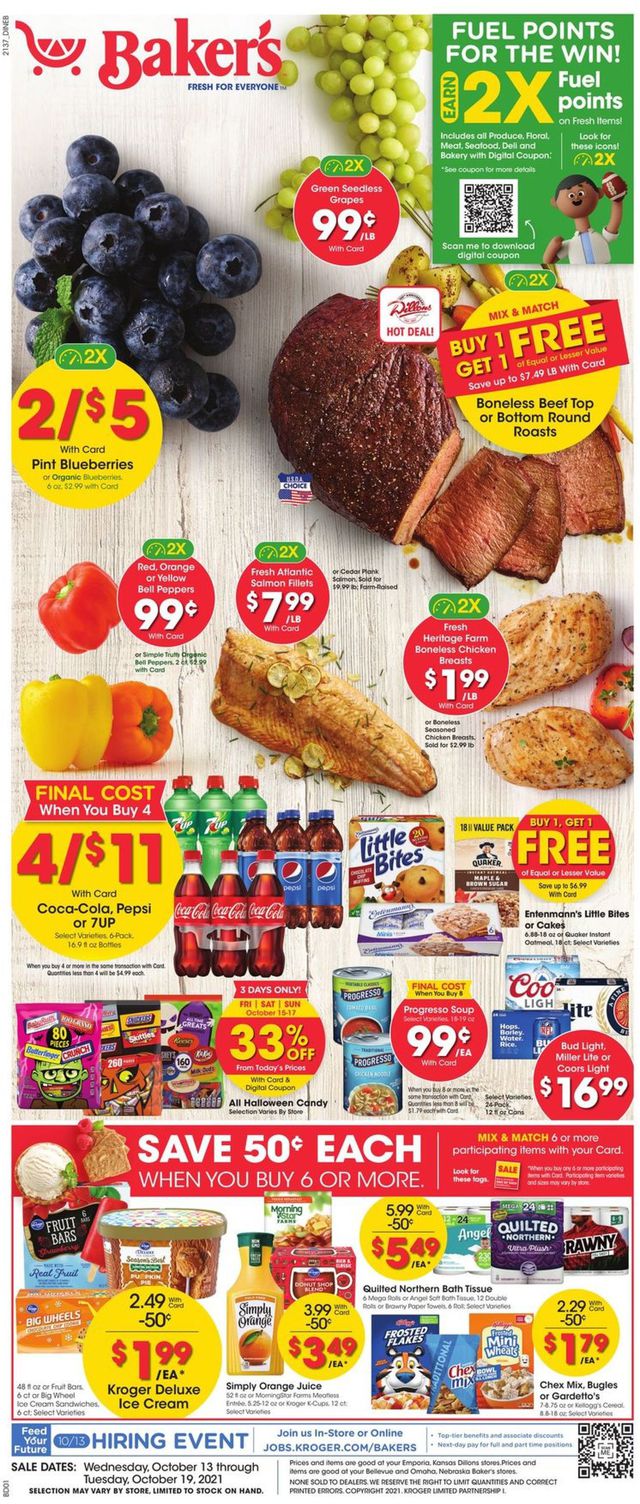 Baker's Ad from 10/13/2021