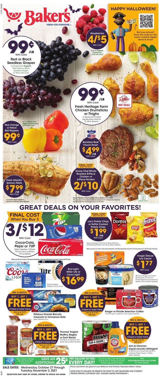 Baker's Ad from 10/27/2021