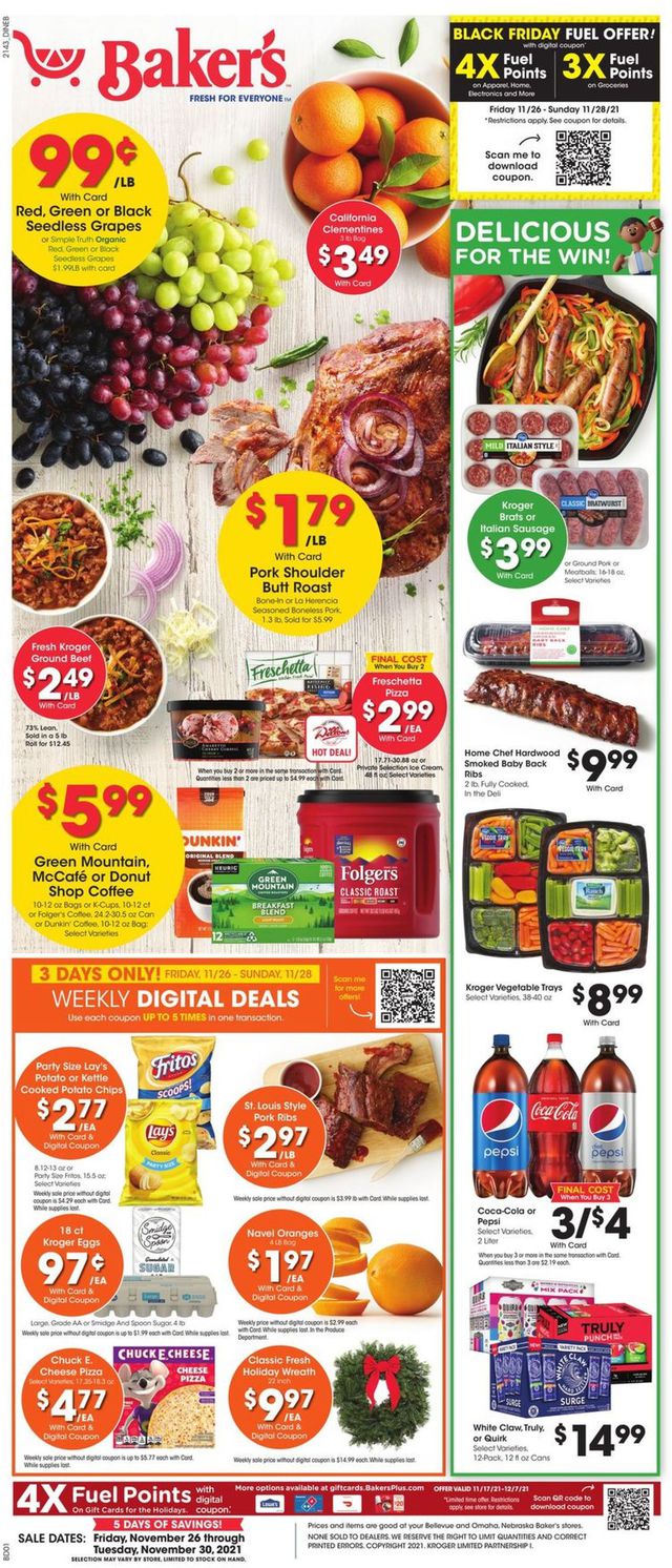 Baker's Ad from 11/26/2021