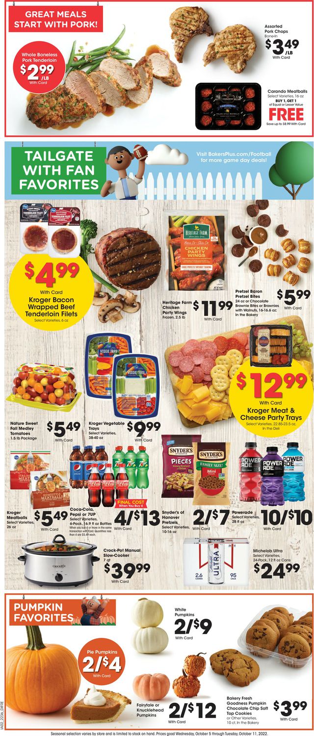 Baker's Ad from 10/05/2022