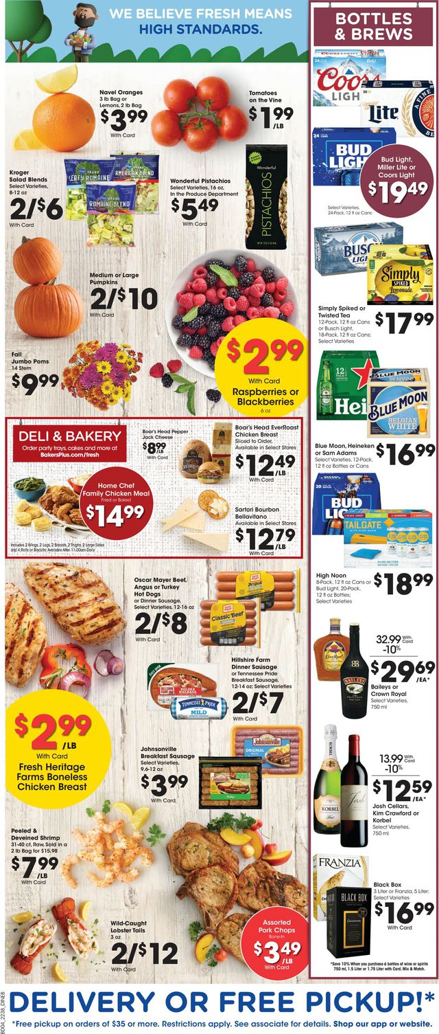 Baker's Ad from 10/19/2022
