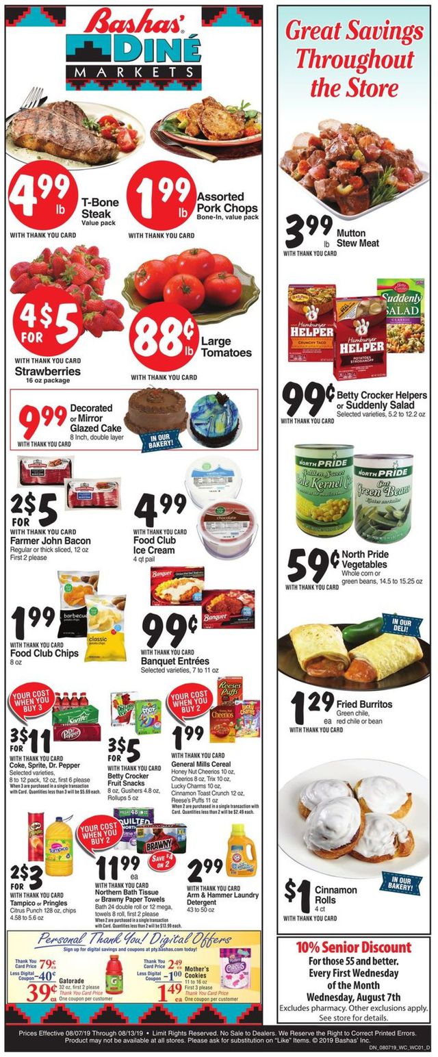 Bashas Ad from 08/08/2019