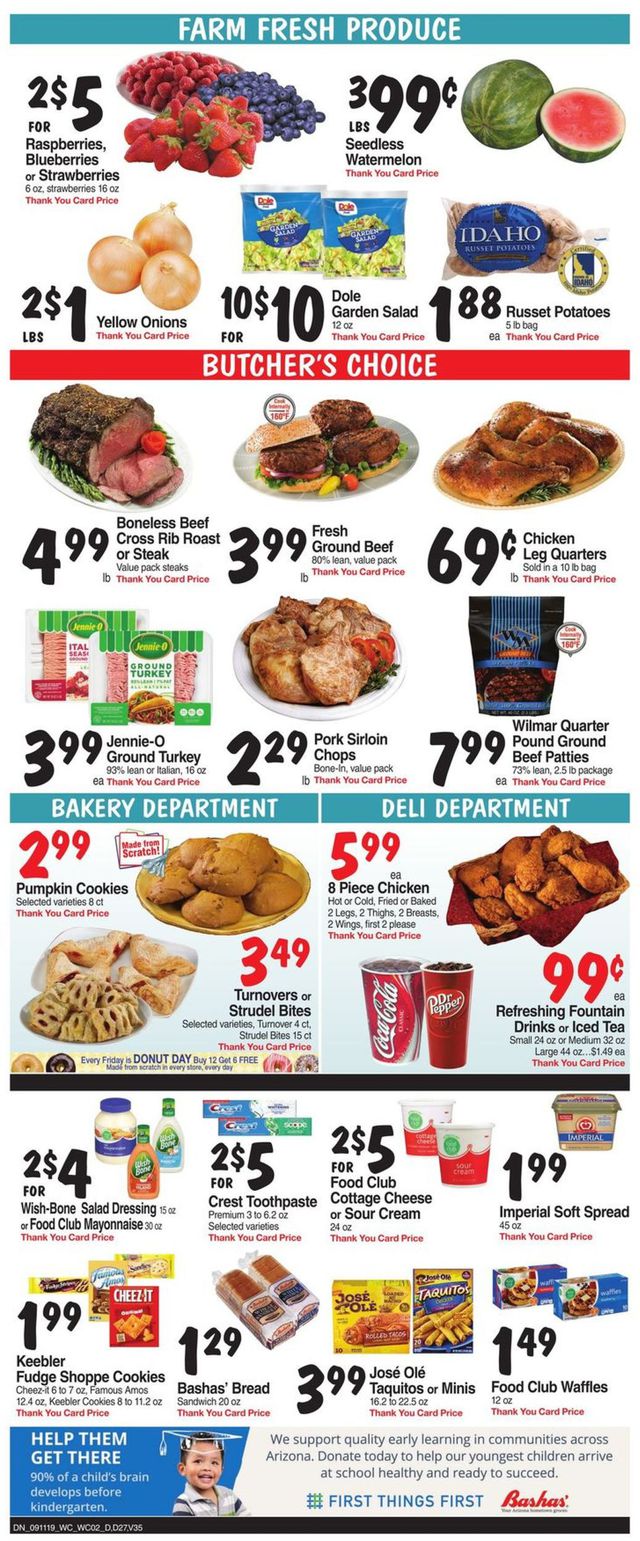 Bashas Ad from 09/11/2019