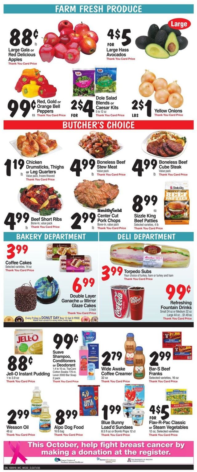 Bashas Ad from 10/09/2019