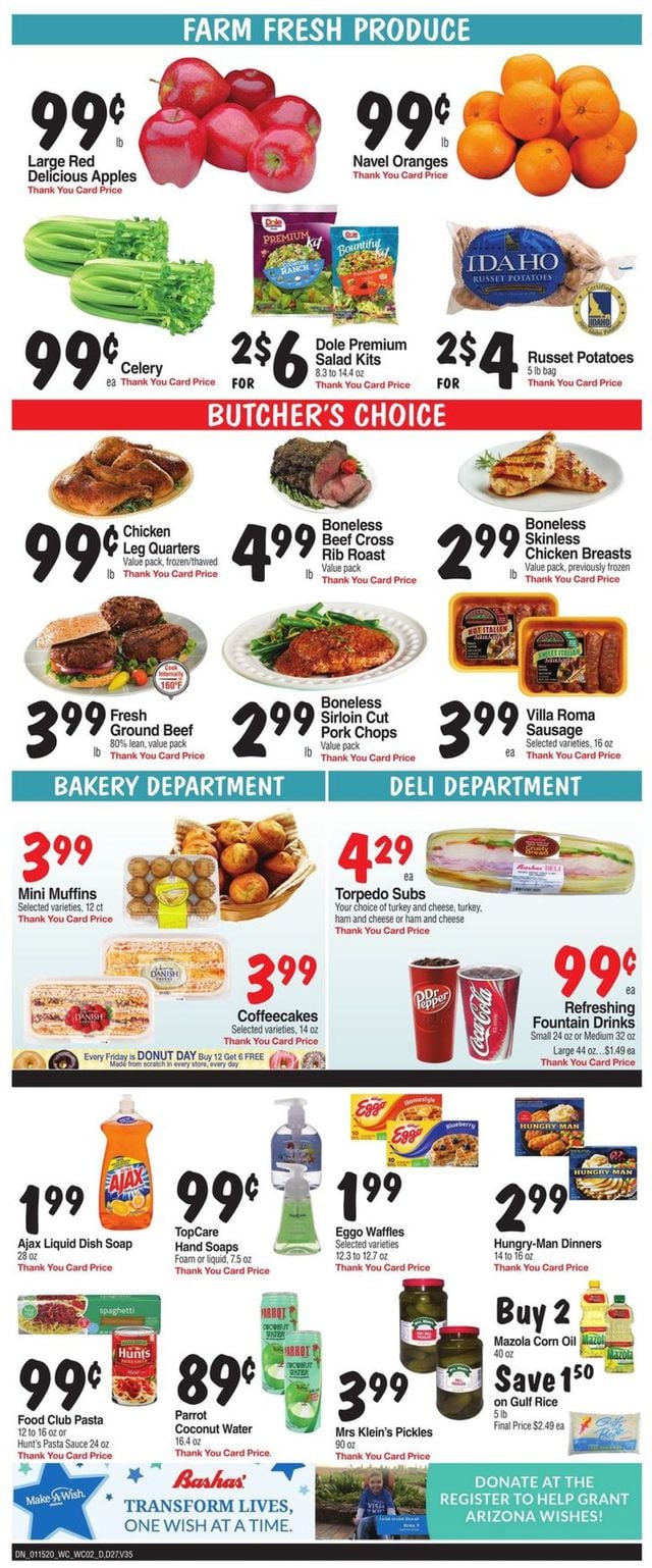Bashas Ad from 01/15/2020