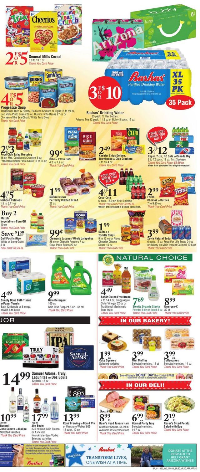 Bashas Ad from 01/15/2020