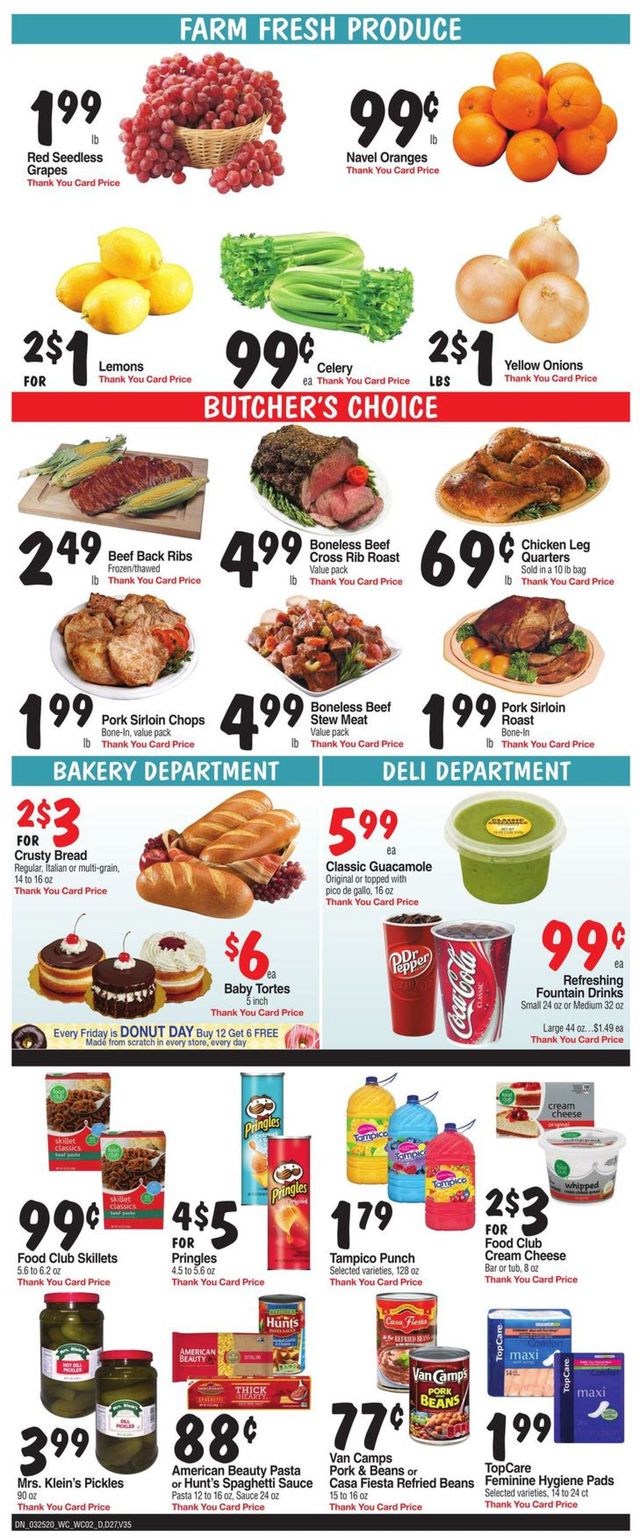 Bashas Ad from 03/25/2020