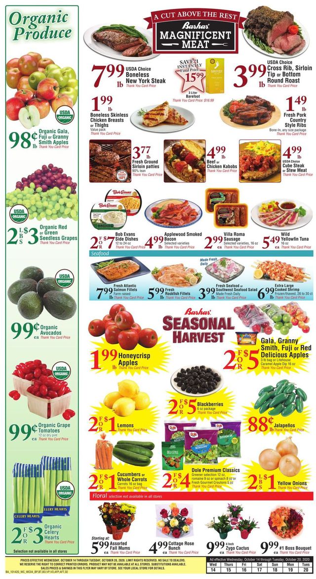 Bashas Ad from 10/14/2020