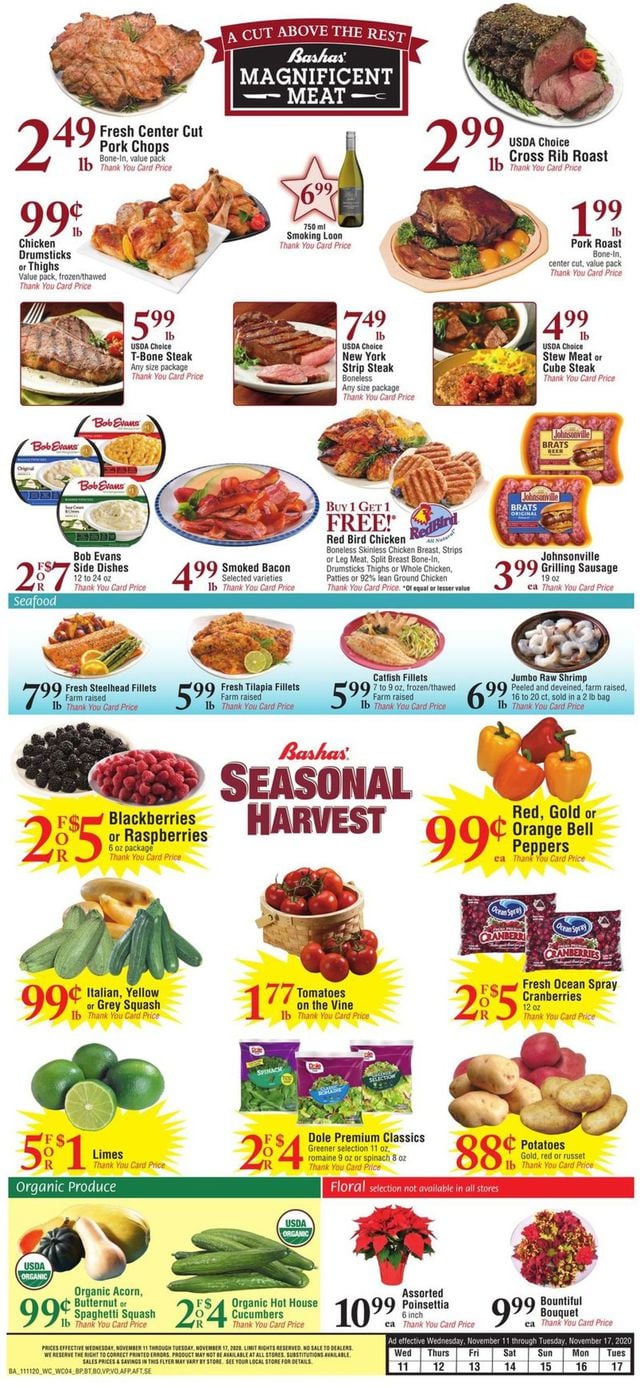 Bashas Ad from 11/11/2020