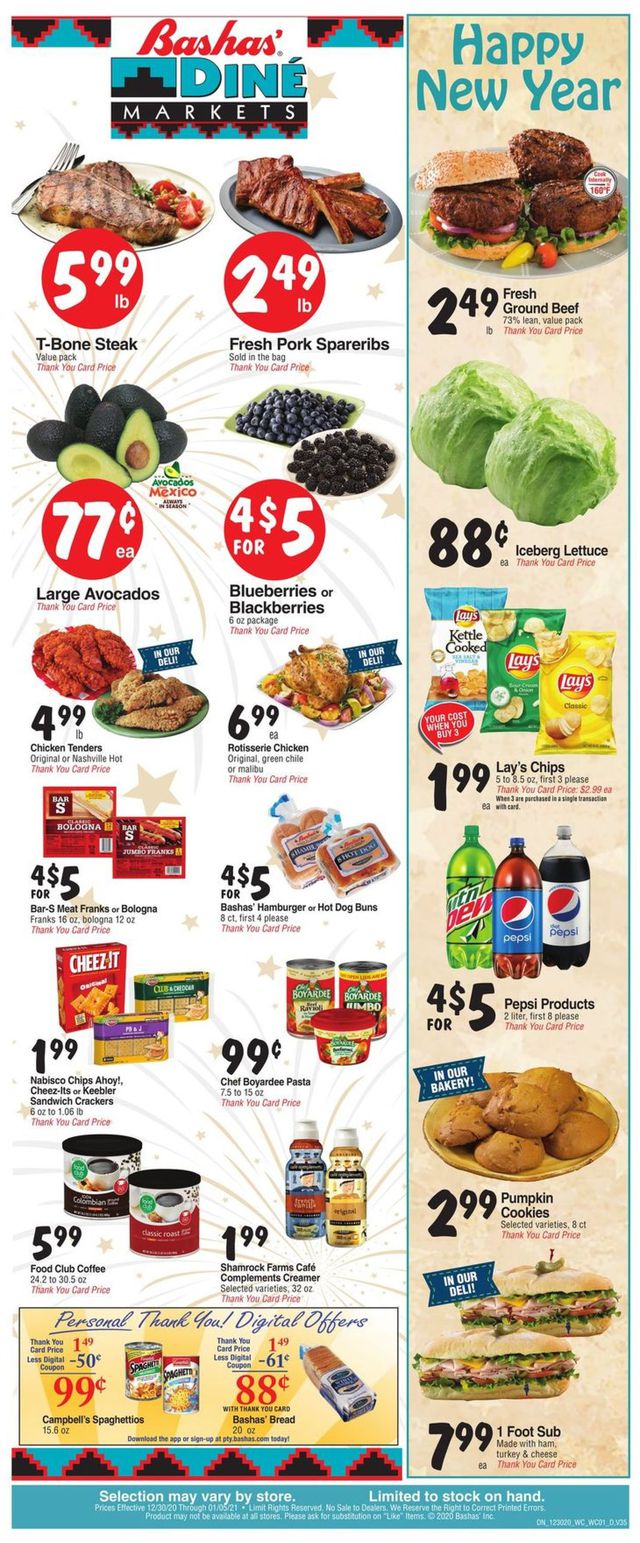 Bashas Ad from 12/30/2020