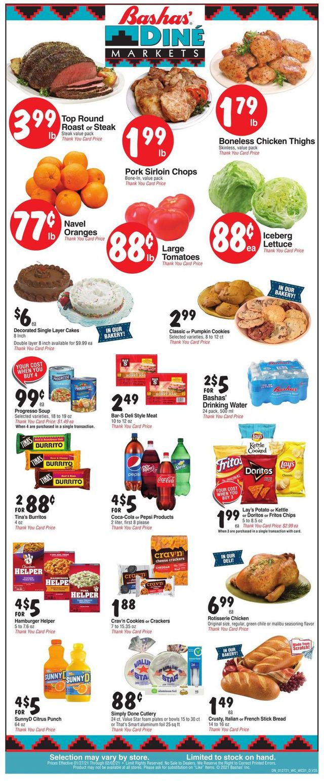Bashas Ad from 01/27/2021