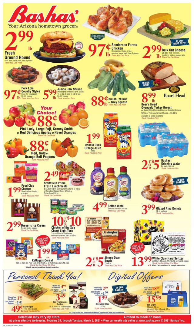 Bashas Ad from 02/24/2021