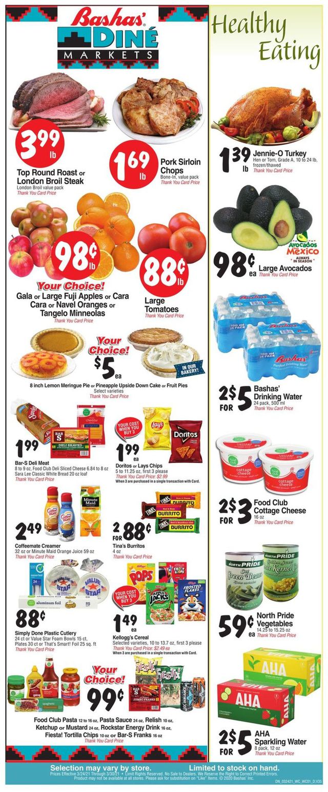 Bashas Ad from 03/24/2021