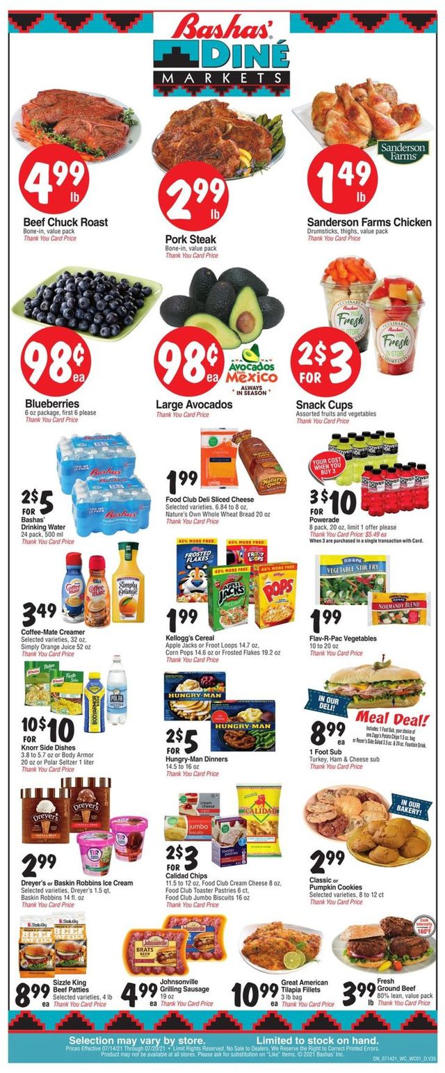 Bashas Ad from 07/14/2021