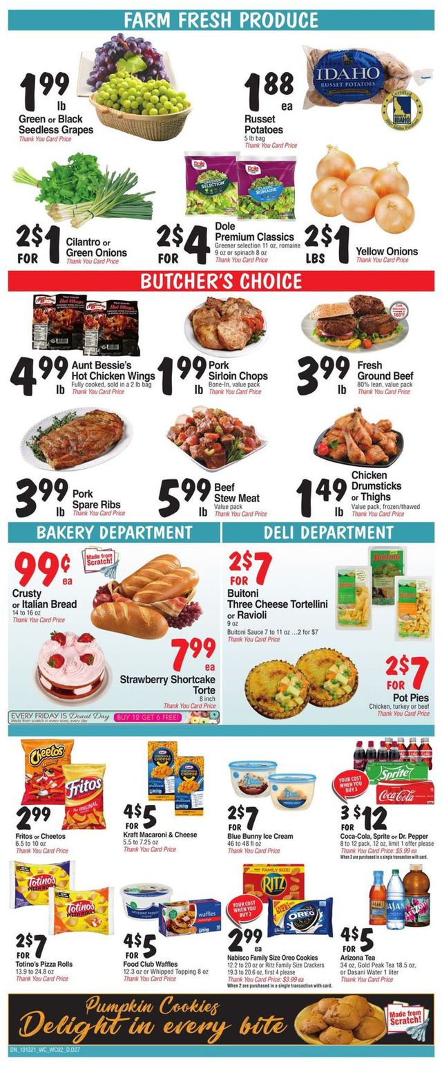 Bashas Ad from 10/13/2021