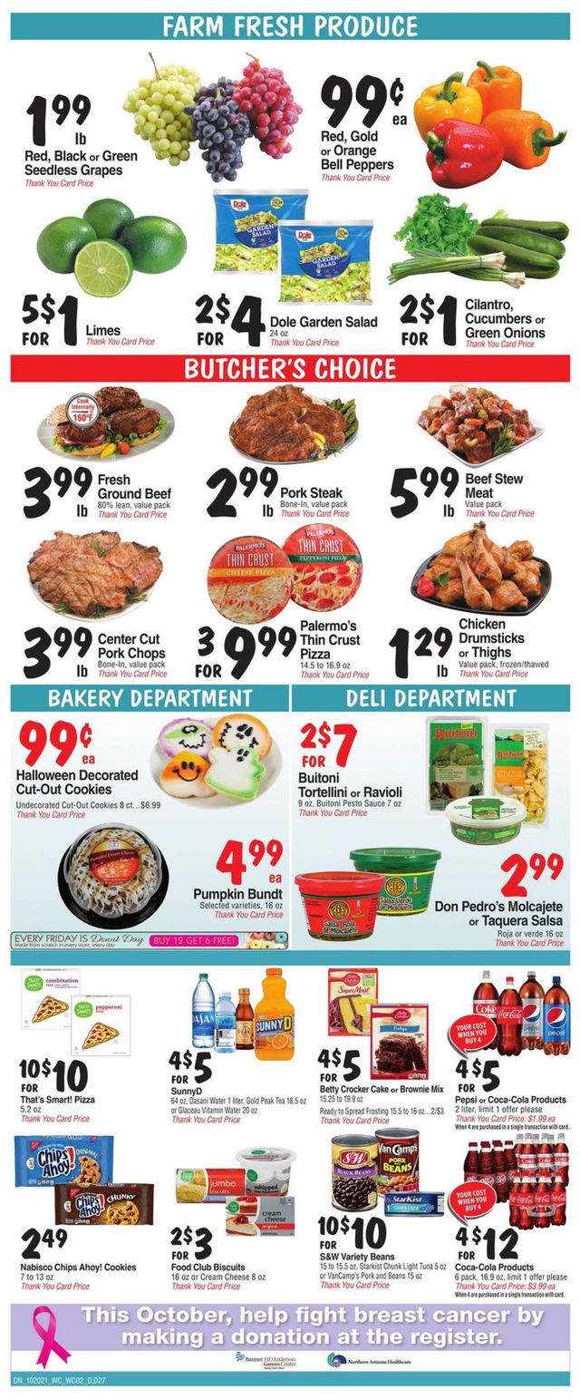 Bashas Ad from 10/20/2021