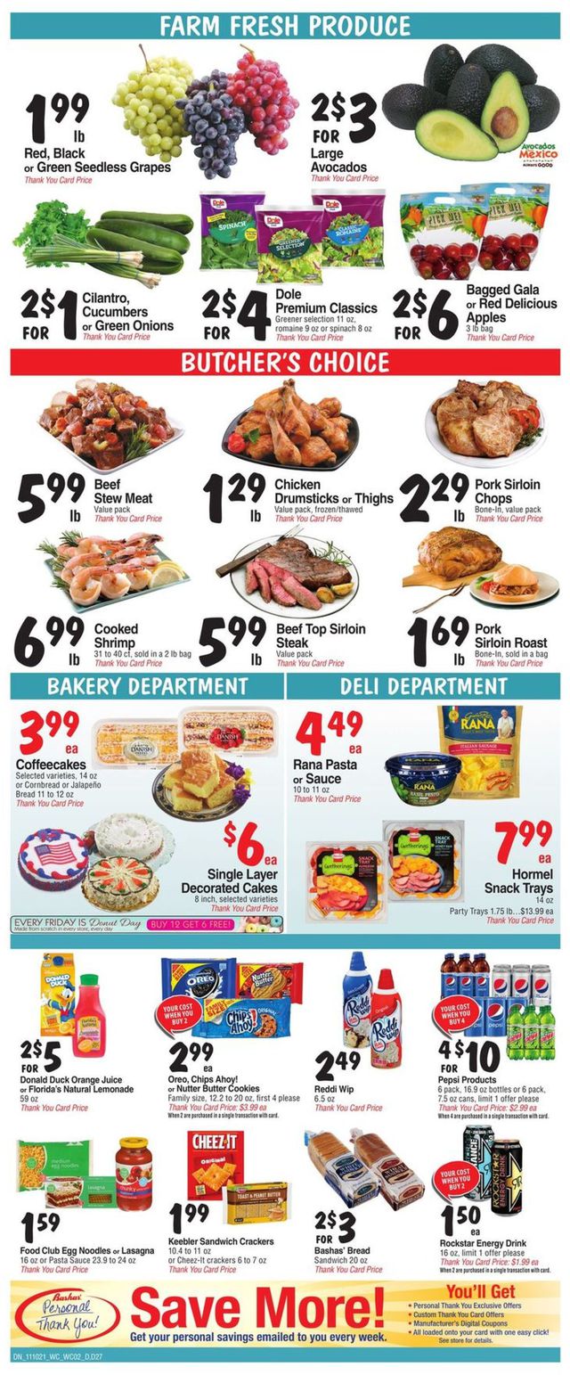 Bashas Ad from 11/10/2021