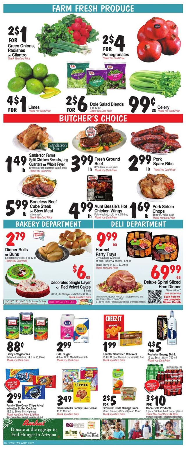 Bashas Ad from 12/22/2021