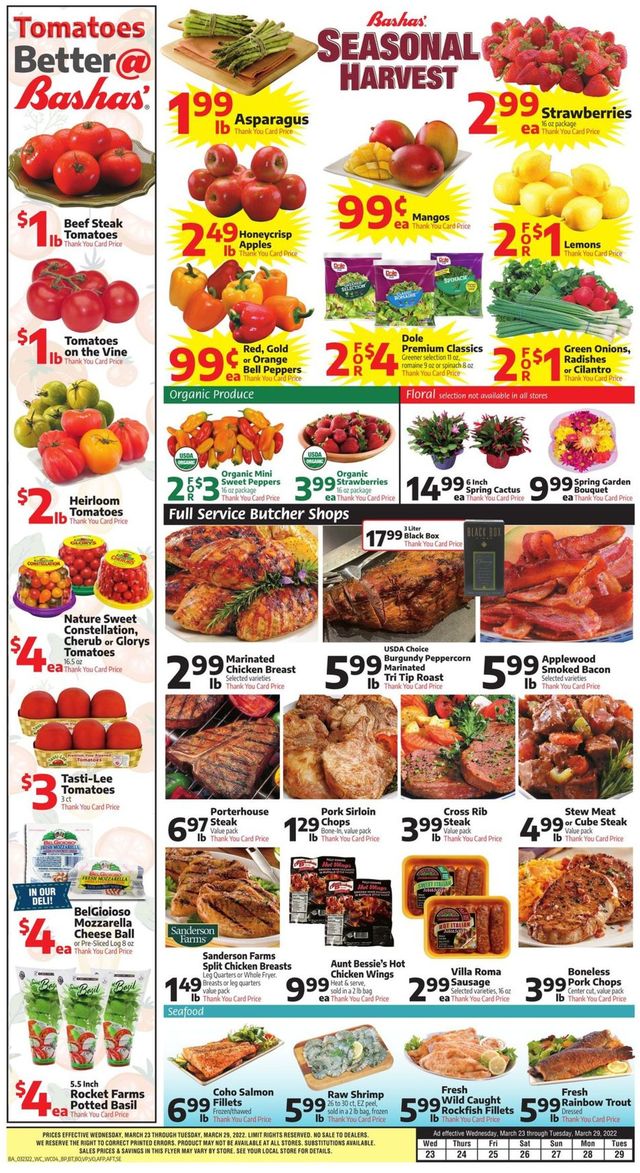 Bashas Ad from 03/23/2022