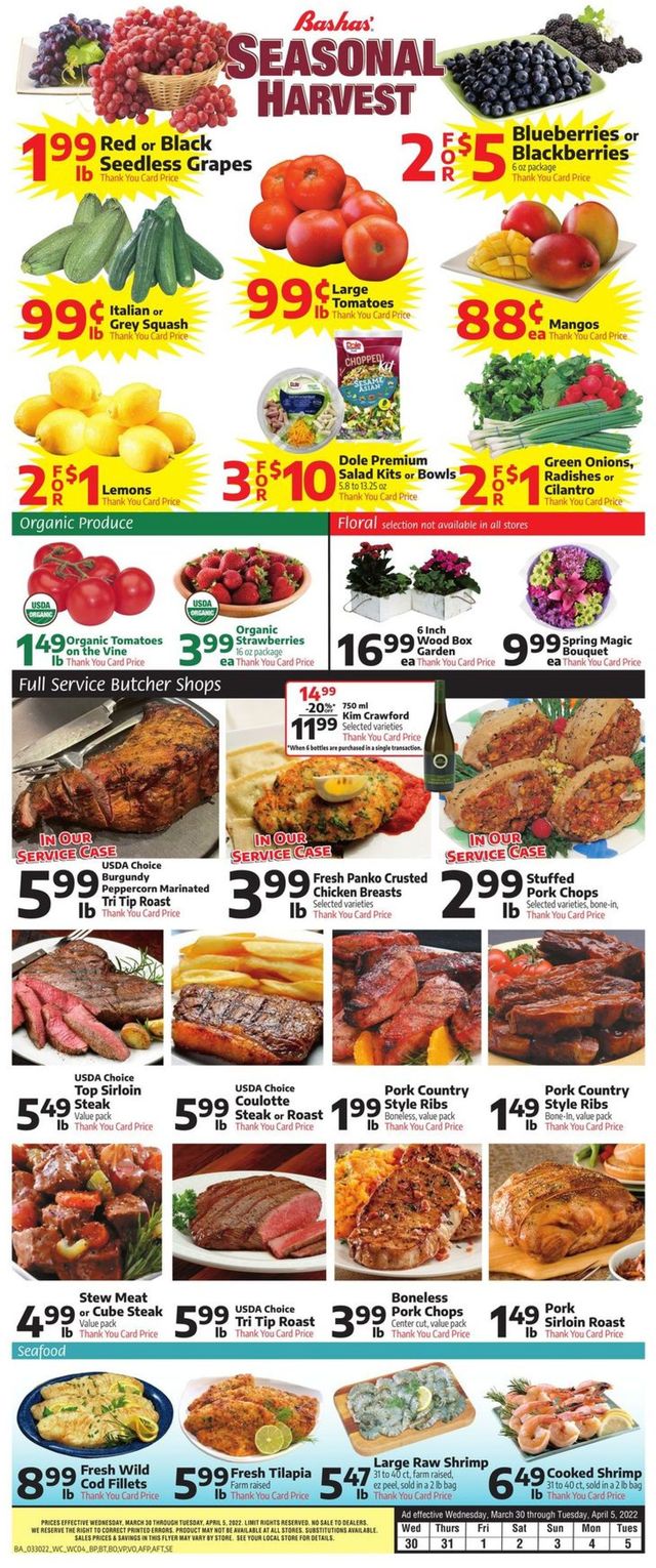Bashas Ad from 03/30/2022