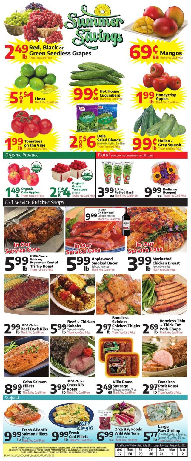 Bashas Ad from 07/27/2022