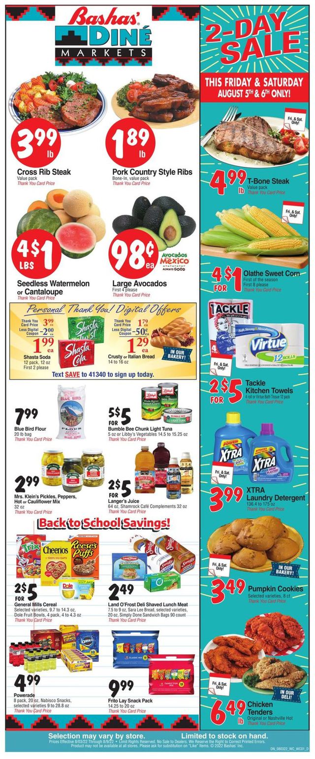 Bashas Ad from 08/03/2022