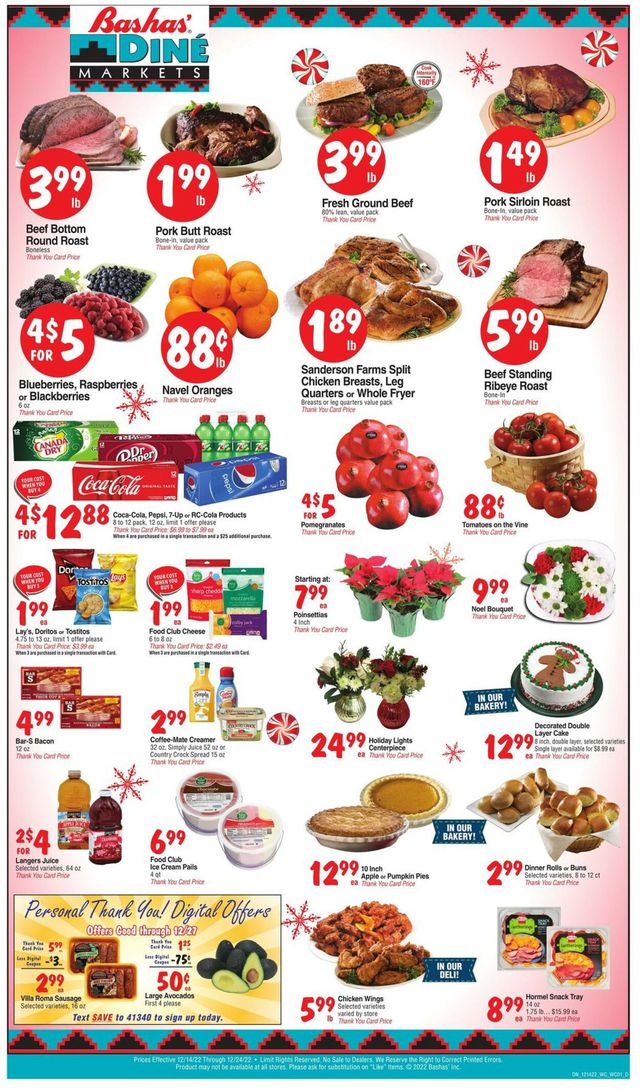Bashas Ad from 12/14/2022