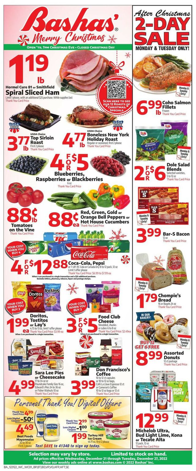 Bashas Ad from 12/21/2022