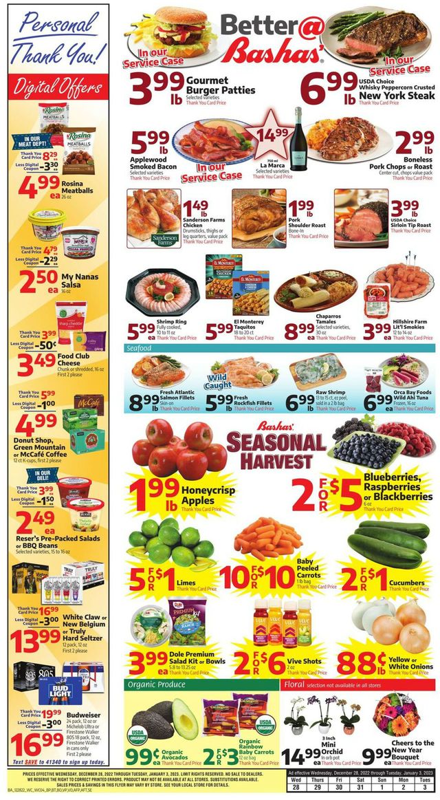 Bashas Ad from 12/28/2022