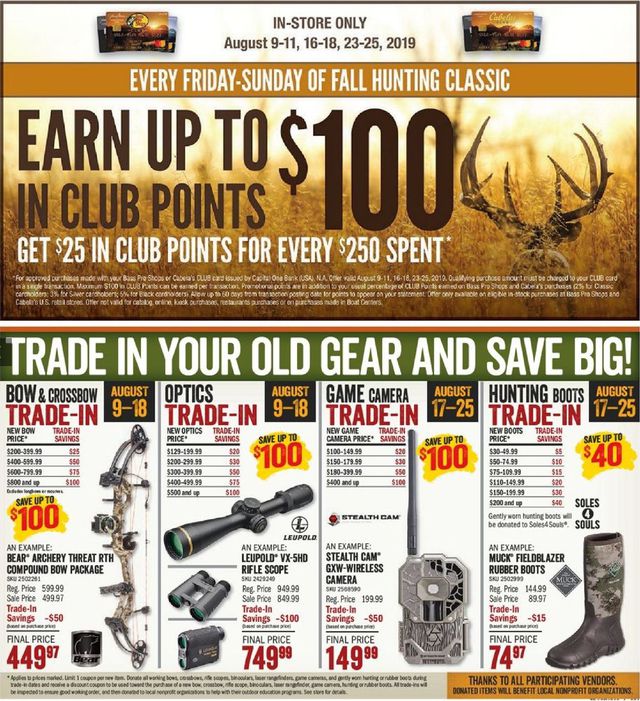 Bass Pro Ad from 08/09/2019