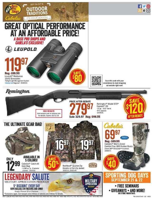 Bass Pro Ad from 09/19/2019