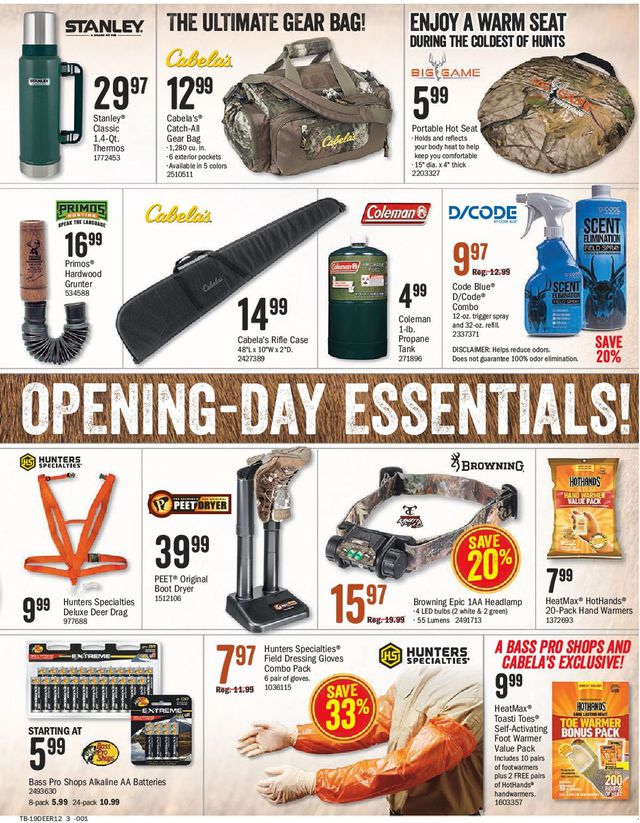 Bass Pro Ad from 10/17/2019