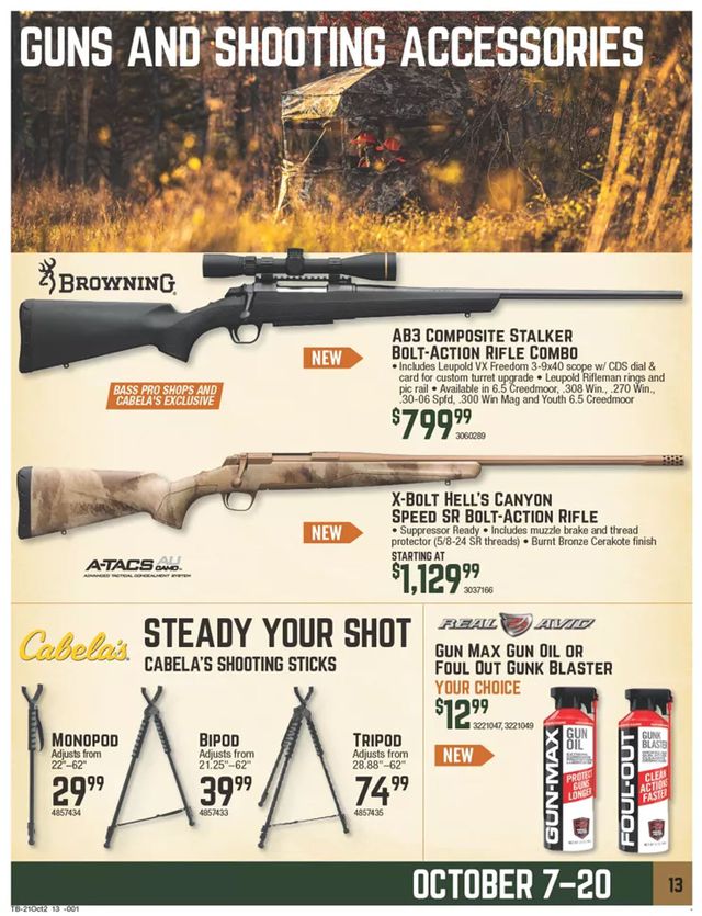 Bass Pro Ad from 10/07/2021