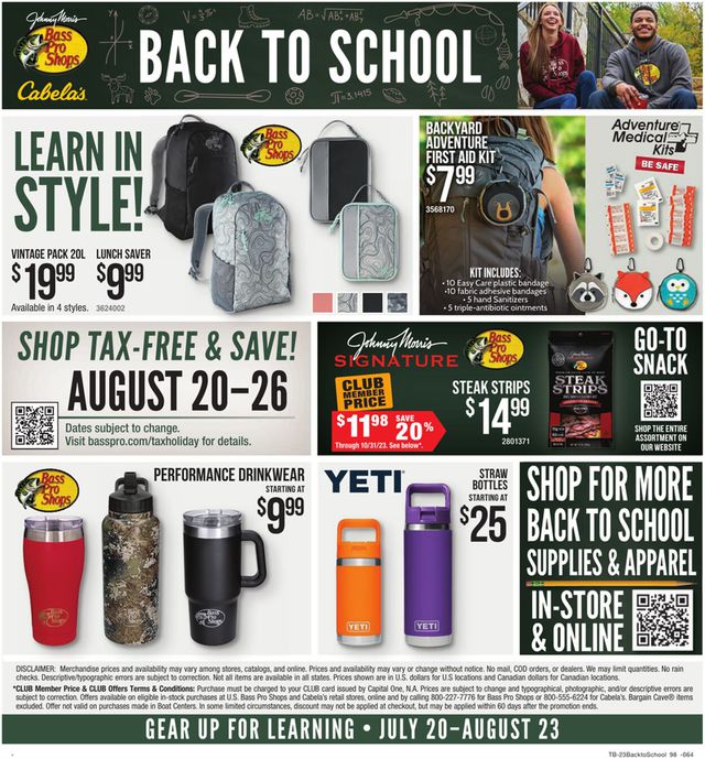 Bass Pro Ad from 07/20/2023